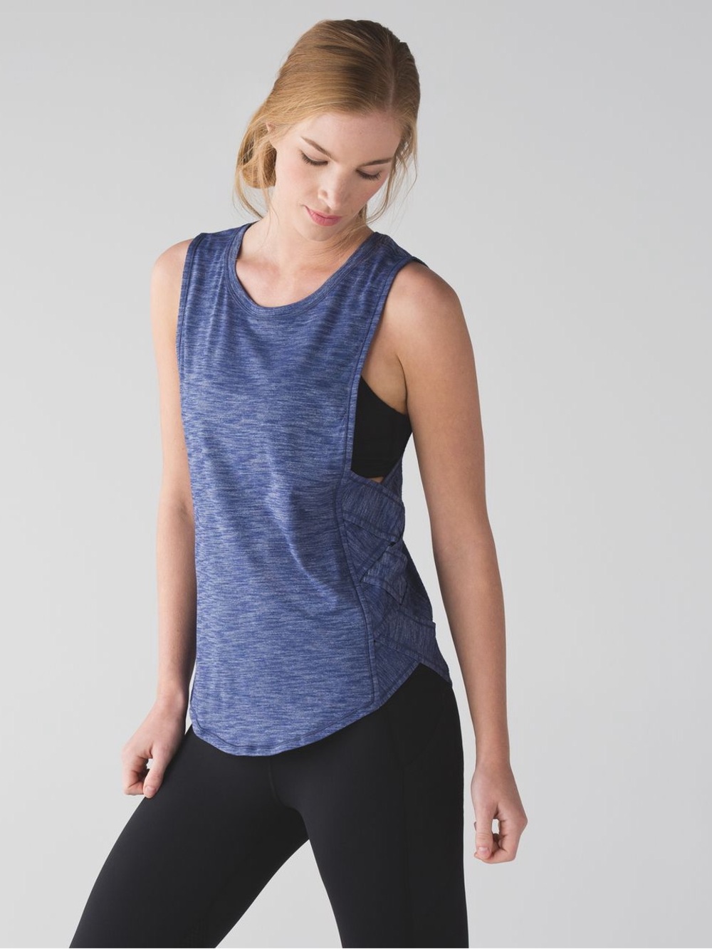 Lululemon Var-City Muscle Tank | Heathered Hero Blue | 8